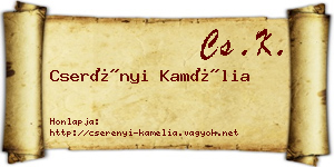 Cserényi Kamélia névjegykártya